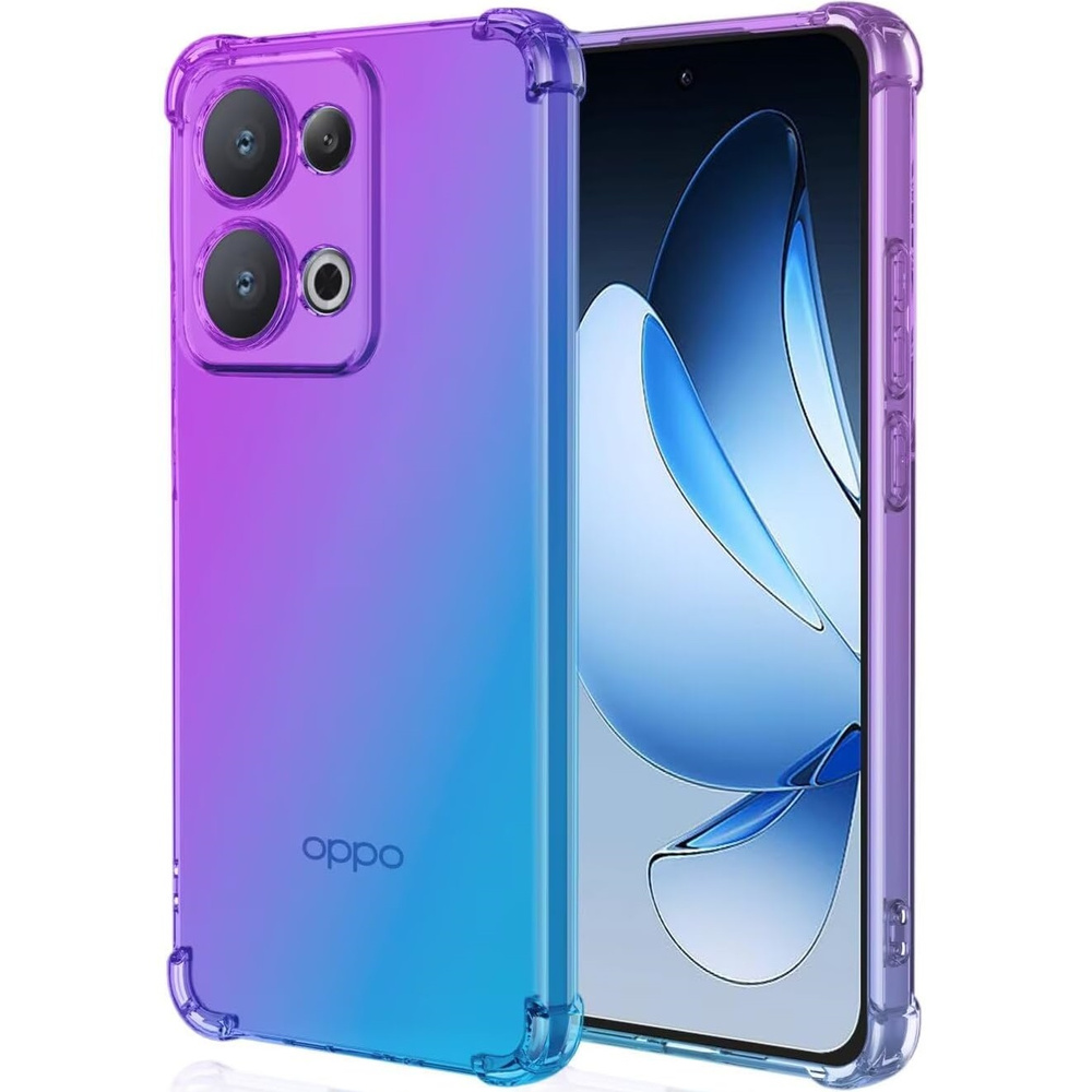 Fallfeste Schutzhülle Mit Farbverlauf Für Oppo Reno 13, Lila/blau