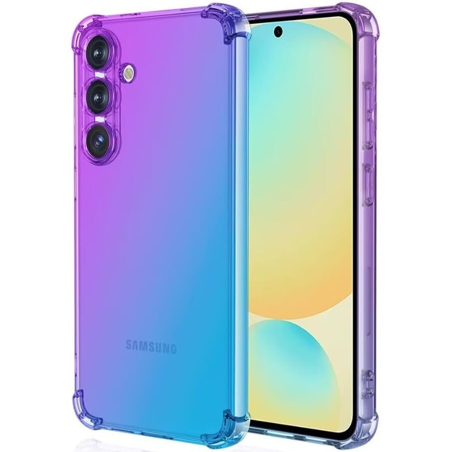 Fallfeste Schutzhülle Mit Farbverlauf Für Samsung Galaxy S24 Fe, Lila/blau