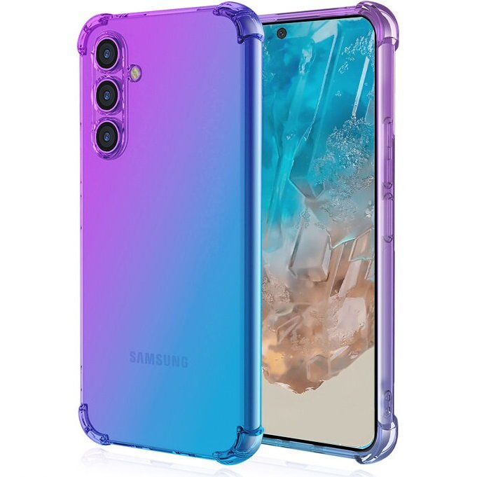 Fallfeste Schutzhülle Mit Farbverlauf Für Samsung Galaxy M35, Lila/blau