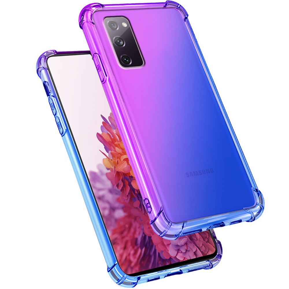 Fallfeste Schutzhülle Mit Farbverlauf Für Samsung Galaxy S20 Fe, Lila/blau
