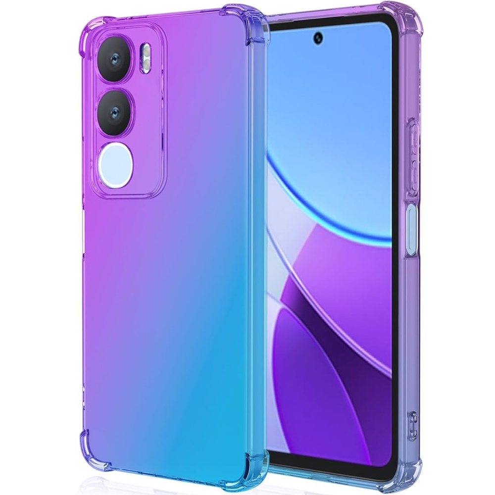 Fallfeste Schutzhülle Mit Farbverlauf Für Vivo Y19s, Lila/blau
