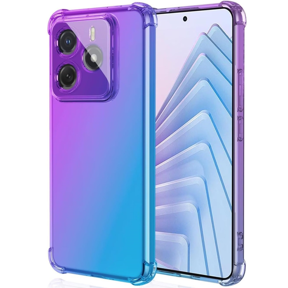Fallfeste Schutzhülle Mit Farbverlauf Für Xiaomi Redmi Note 14 5g, Lila/blau
