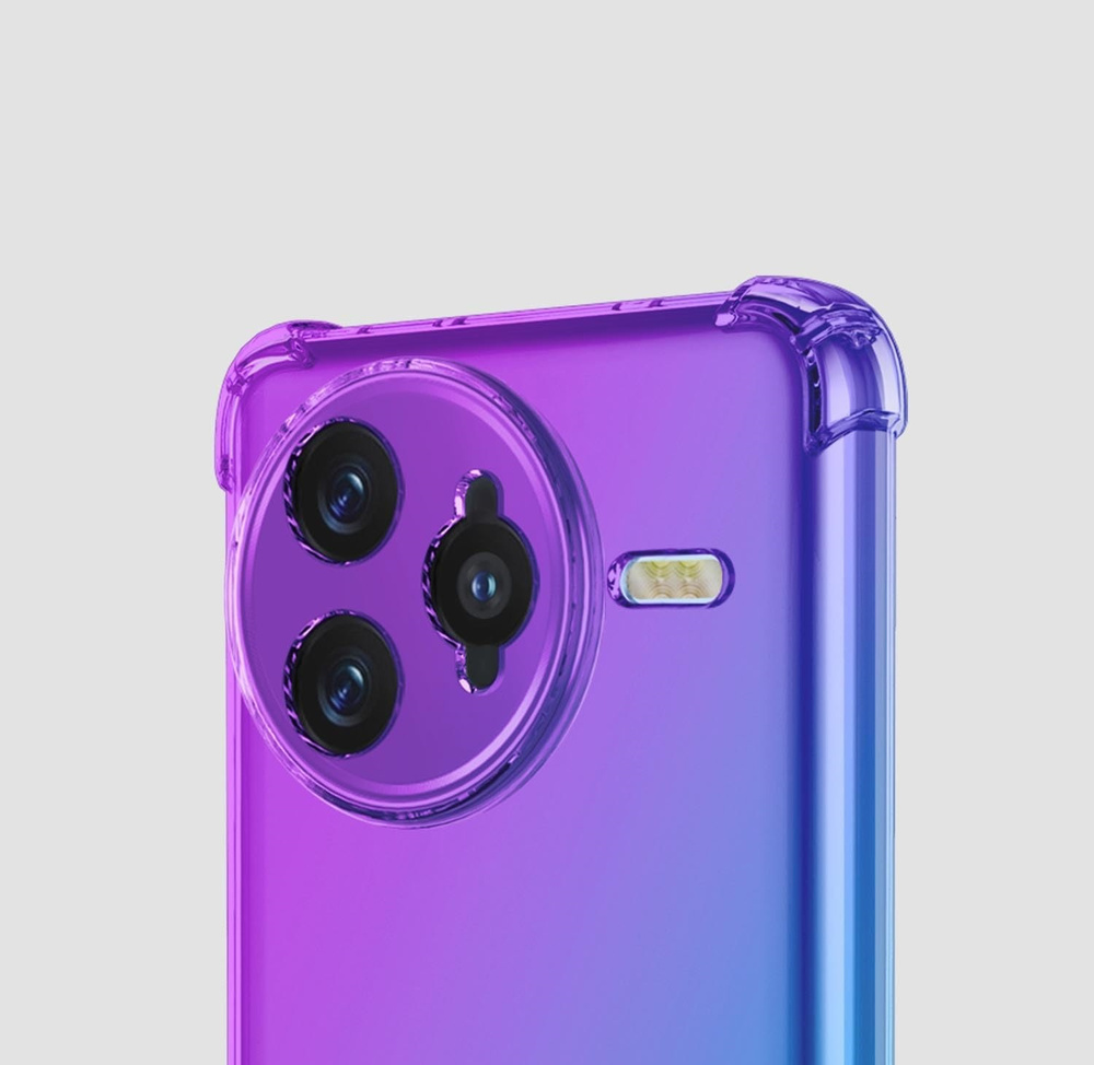 Fallfeste Schutzhülle Mit Farbverlauf Für Xiaomi Poco F7 Ultra, Lila/blau