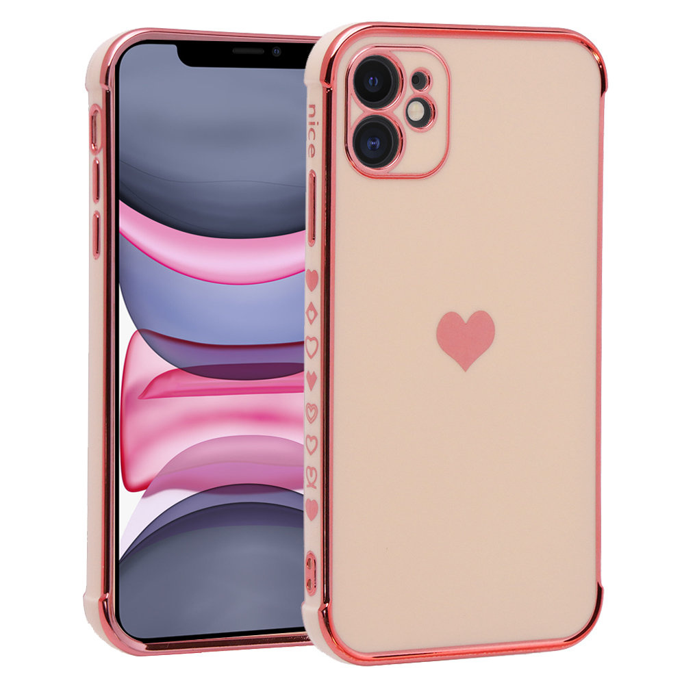 Apple Iphone 11 Hülle, Elektroherz, Roségold