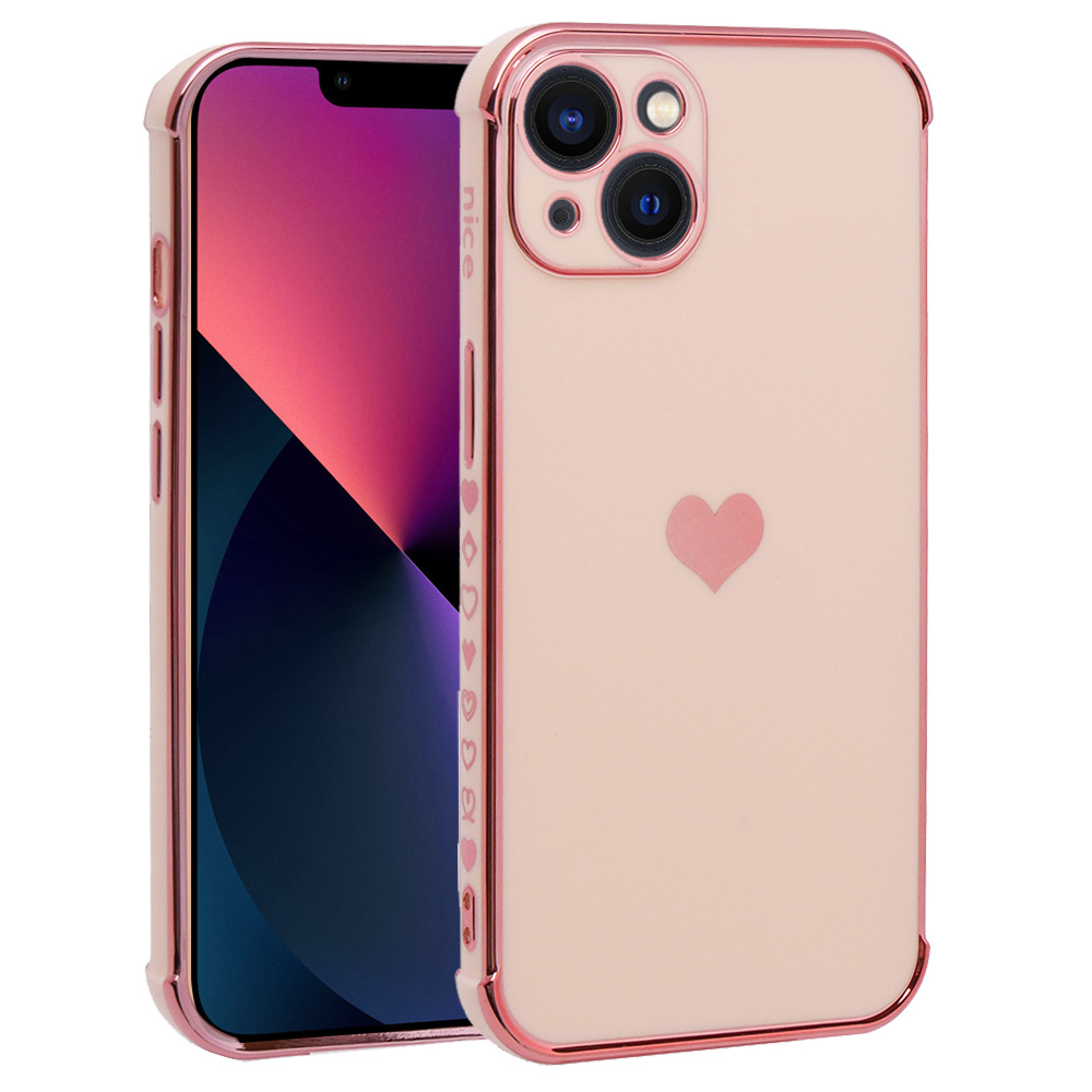 Apple Iphone 13 Hülle, Elektroherz, Roségold