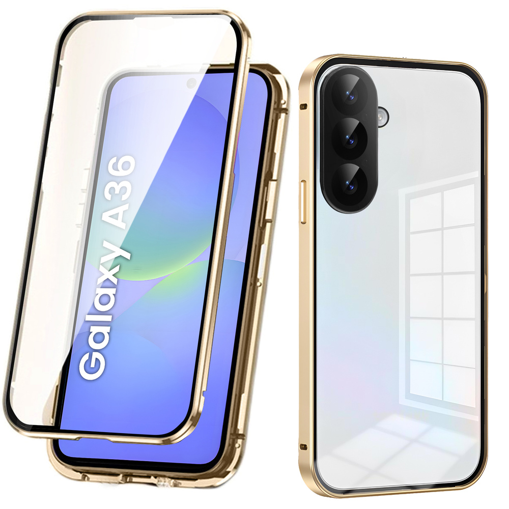 Samsung Galaxy A36 5g Hülle, Magnetisches Dualglas, Gold