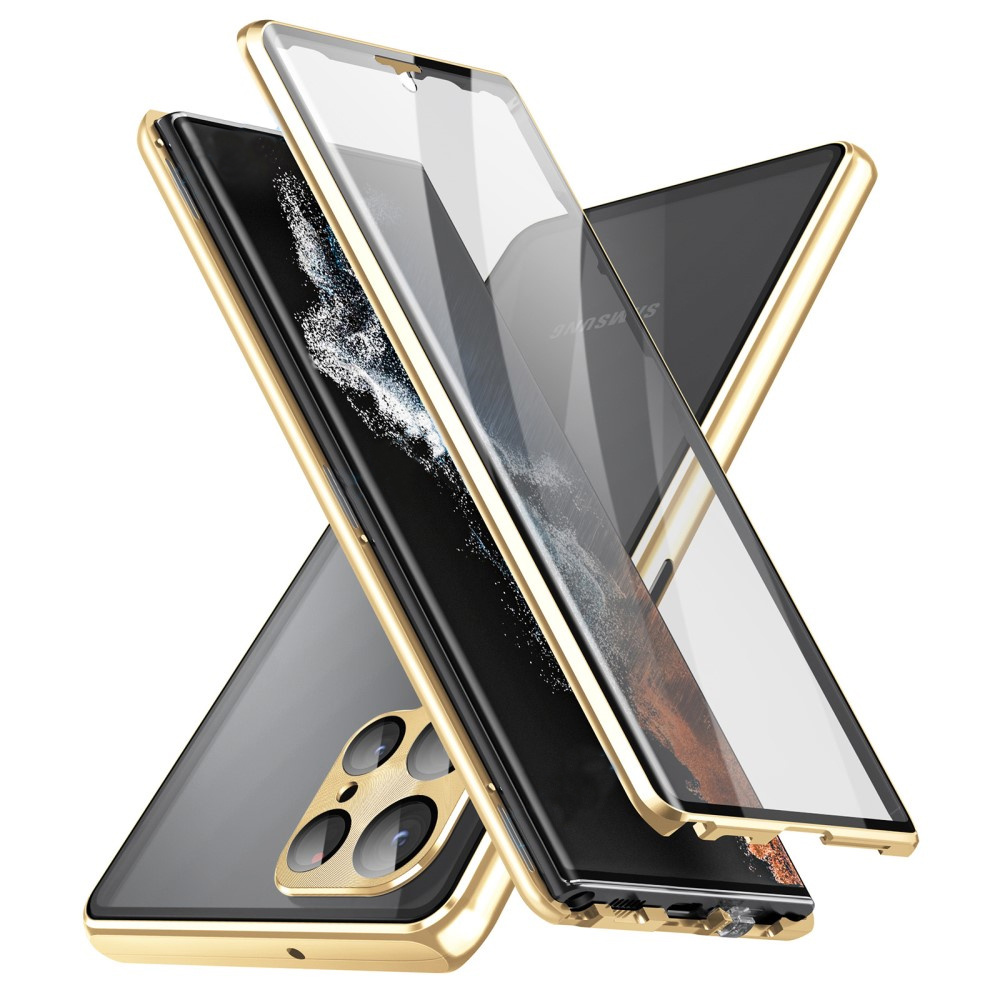 Samsung Galaxy S21 Ultra Hülle, Magnetisches Dualglas, Gold