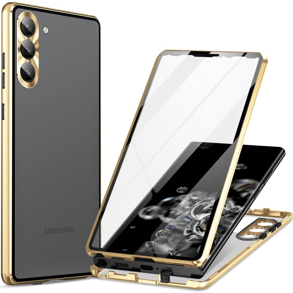 Samsung Galaxy S23 Plus Hülle, Magnetisches Dualglas, Gold