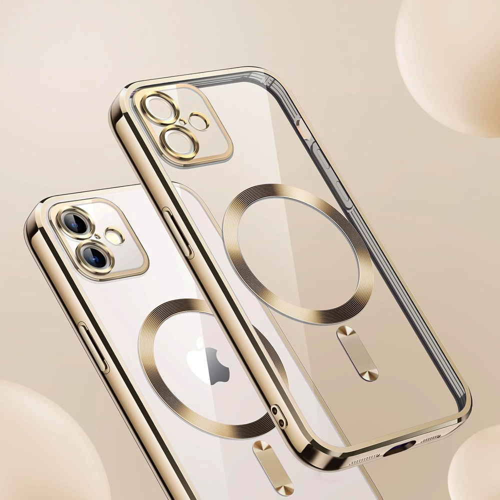 Iphone 16 Plus Hülle, Electro Magsafe, Gold + Displayschutzfolie
