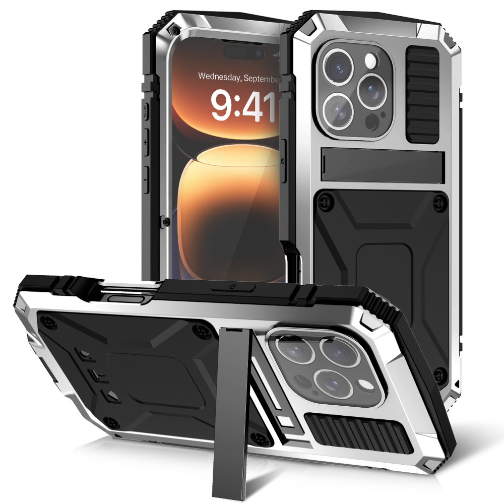 Gepanzerte Schutzhülle Für Iphone 16 Pro, R-just, Silber