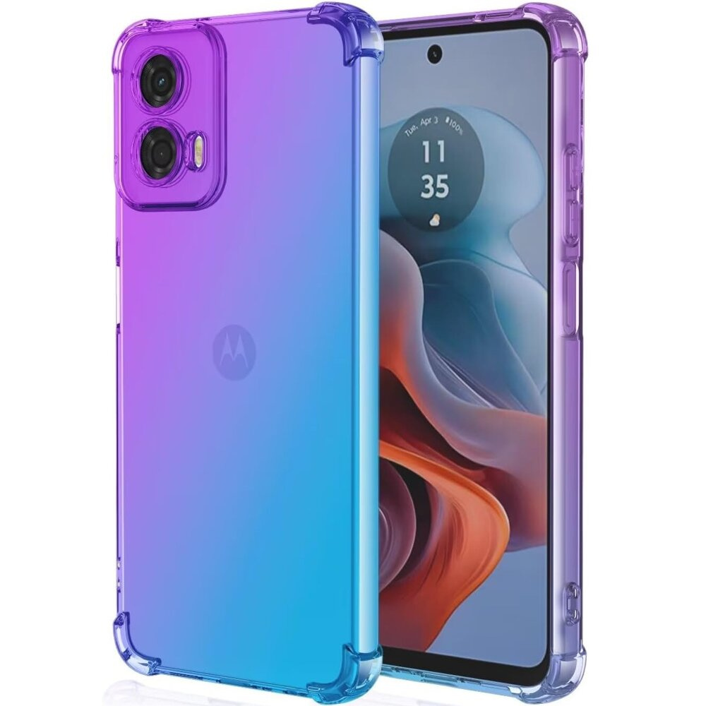 Fallfeste Schutzhülle Mit Farbverlauf Für Motorola Edge 50 Fusion 5g, Lila/blau