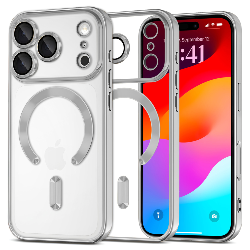 Hülle Für Iphone 17 Pro Electro Magsafe – Silber