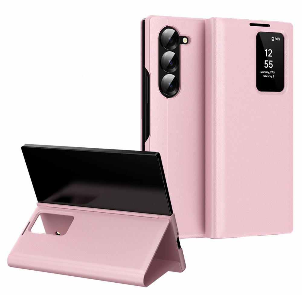 Samsung Z Fold5 5g Smart View Wallet Flip Case, Pink