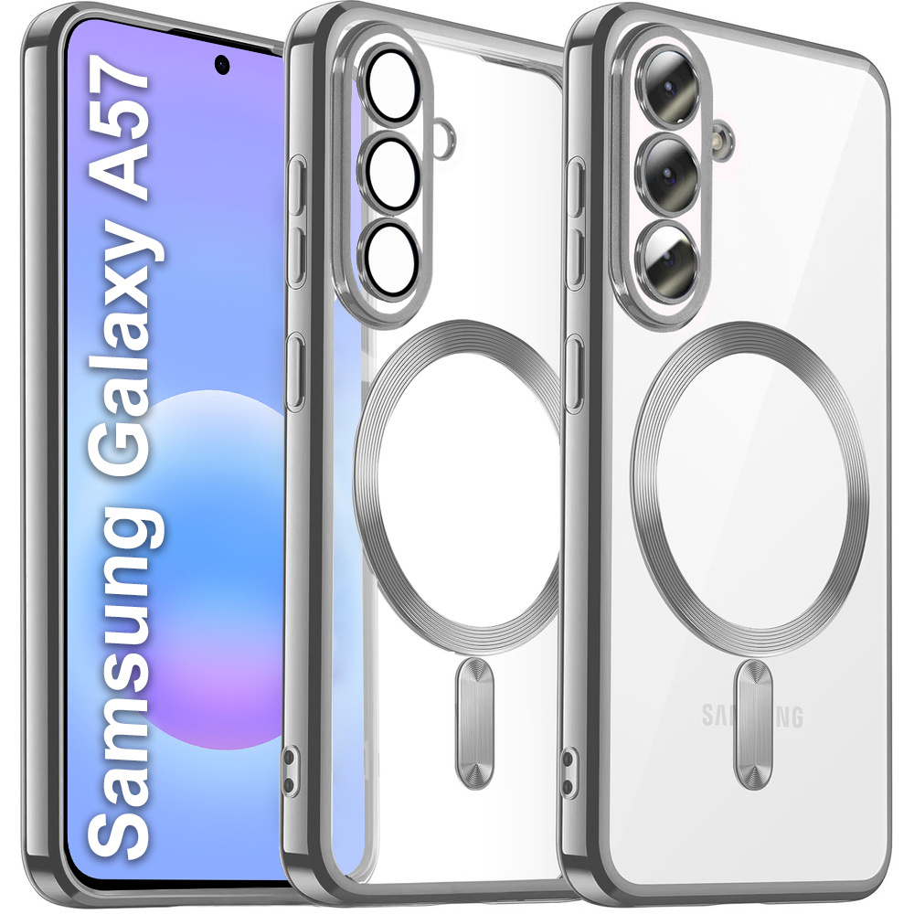 Schutzhülle Für Samsung Galaxy A57 5g, Electro Magsafe, Silber