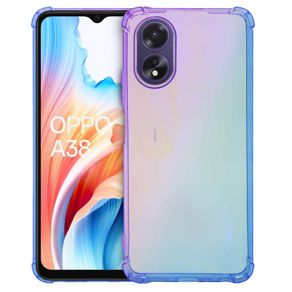 Fallfeste Schutzhülle Mit Farbverlauf Für Oppo A38 / A18, Lila / Blau