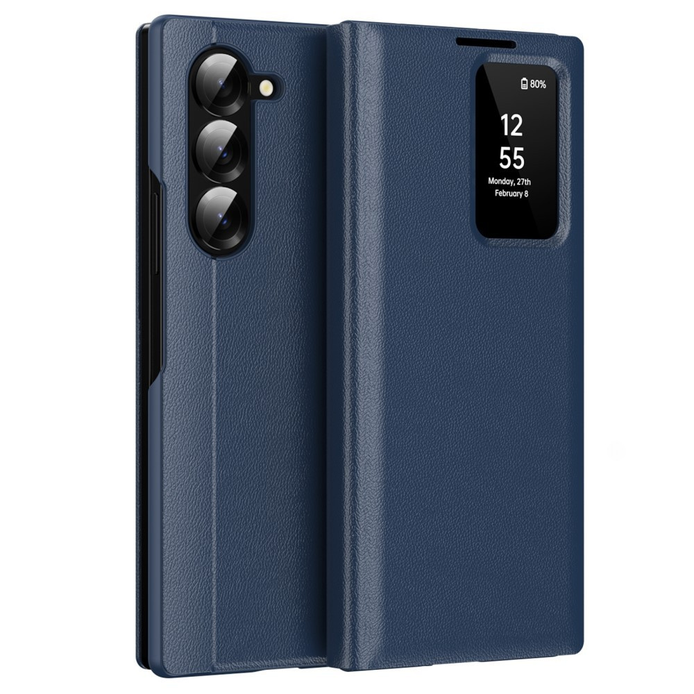 Samsung Z Fold6 5g Smart View Wallet Flip Case, Marineblau