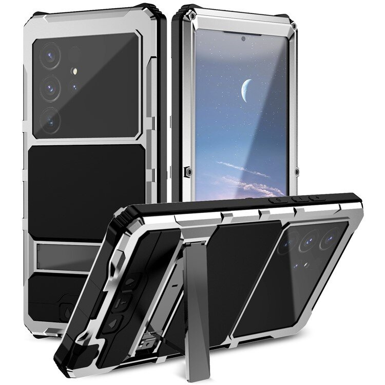 Gepanzerte Schutzhülle Für Samsung Galaxy S24 Ultra, R-just, Silber