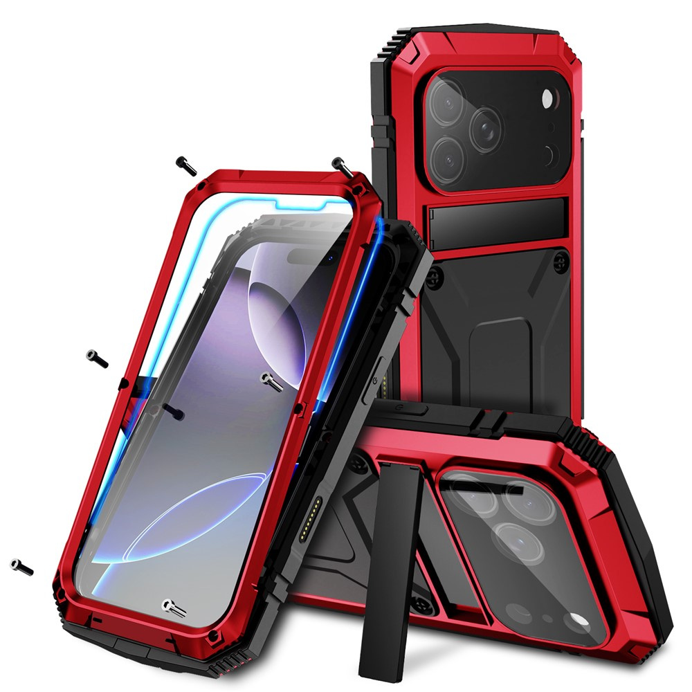 R-just Iphone 17 Pro Max Hülle Mit Integriertem Displayschutz – Rot