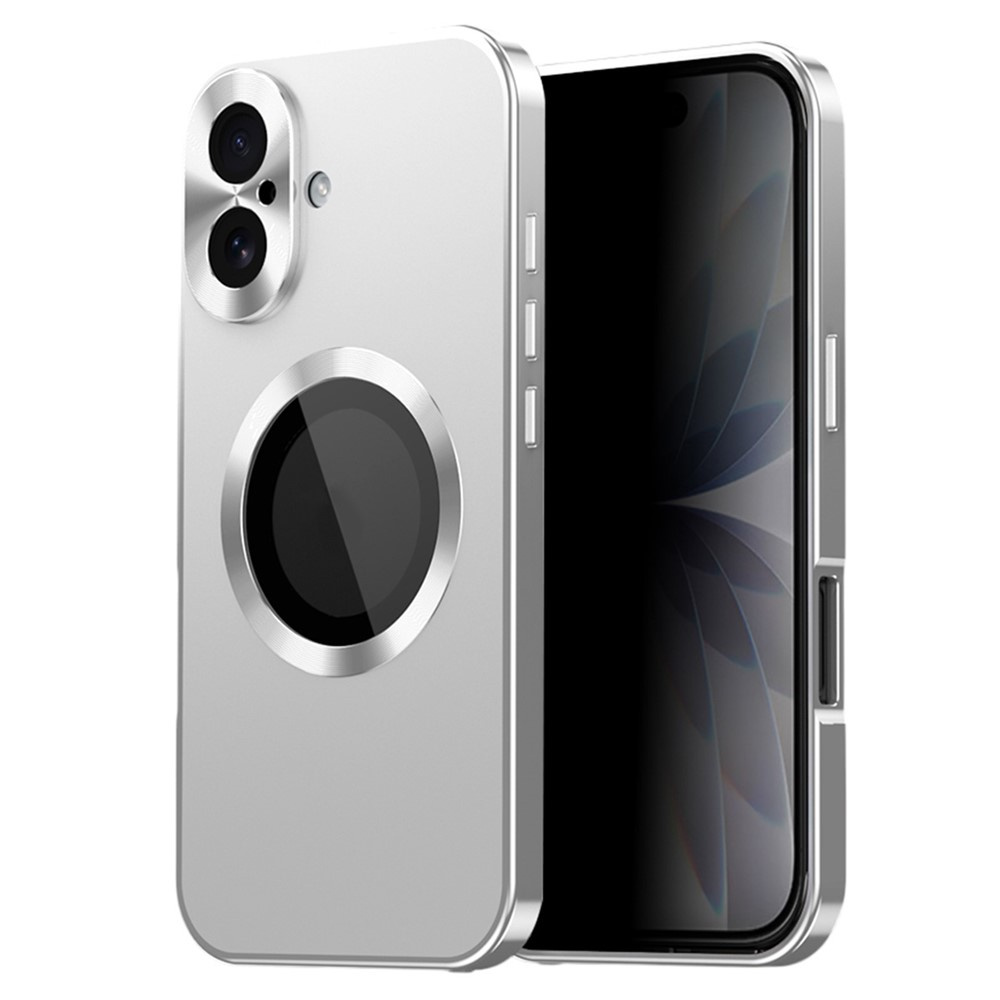Hülle Für Iphone 17, Mit Sichtschutzglas, Für Magsafe – Silber