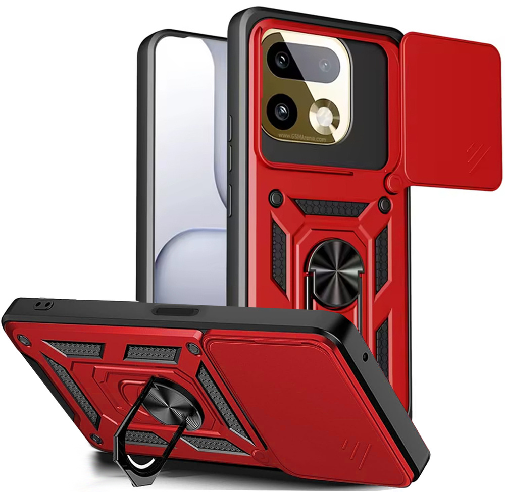Realme 16 Pro Schutzhülle, Camshield-schieber, Rot