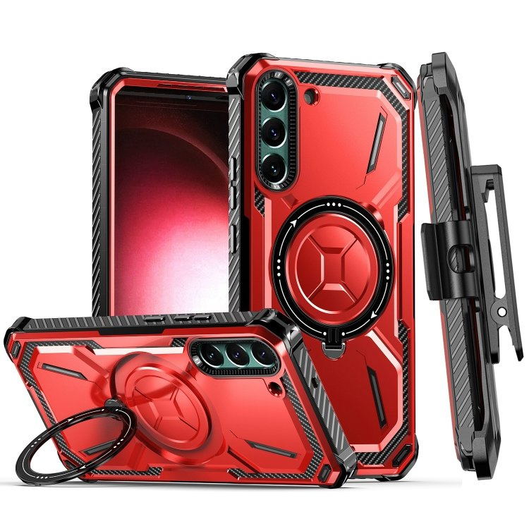 Samsung Galaxy S23 Hülle, Robuster Gürtelclip, Rot