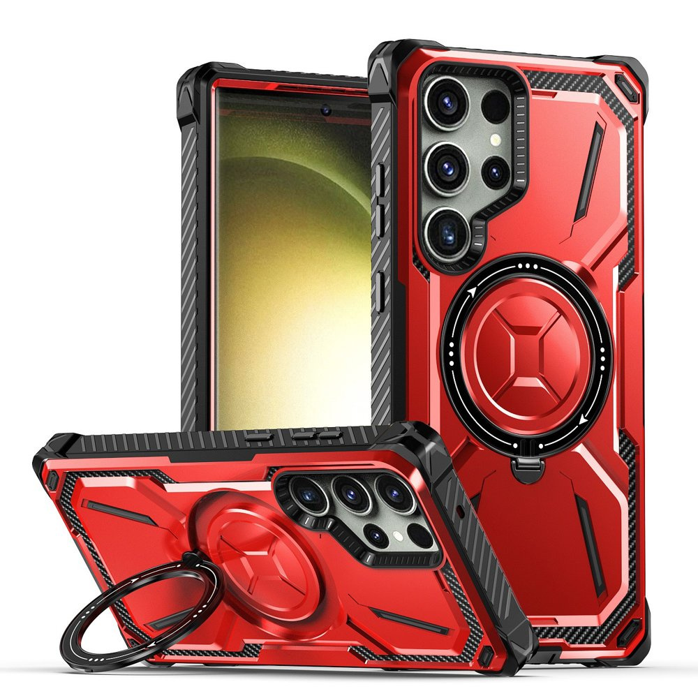 Samsung Galaxy S23 Ultra Heavy Duty Ring Case, Rot