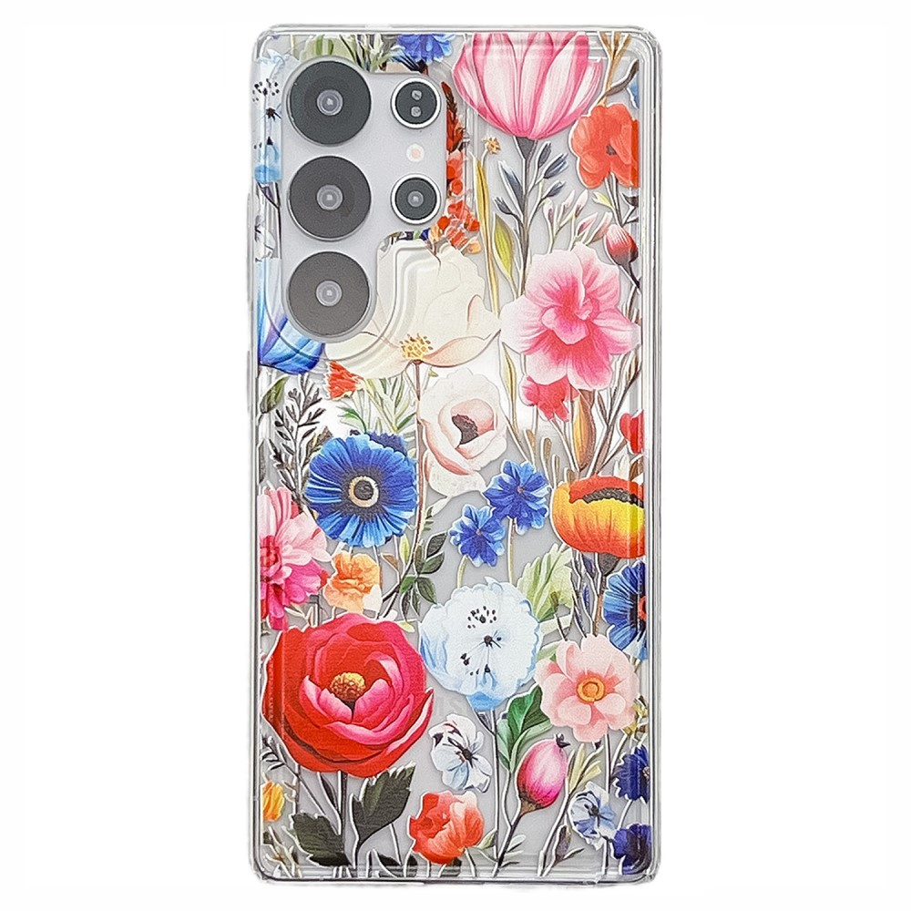 Samsung Galaxy S25 Ultra Hülle Mit Blumenmuster - Farbenfroh