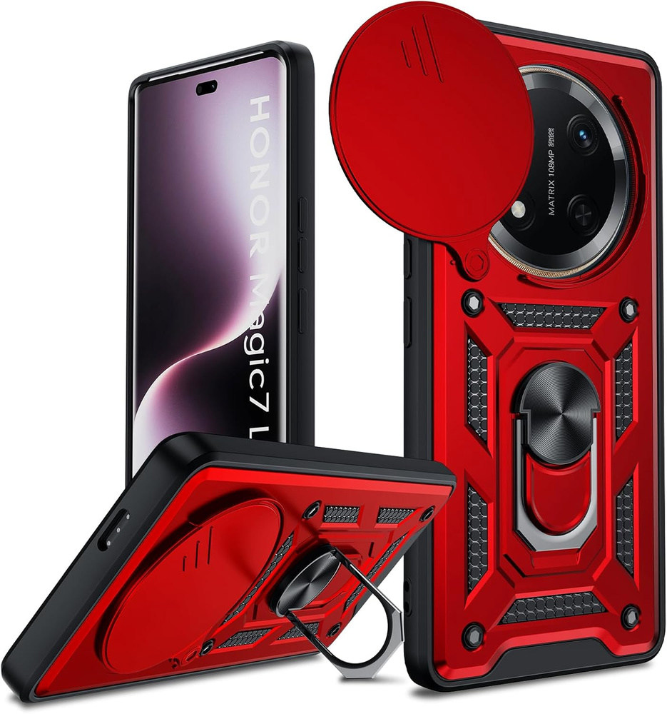 Gepanzertes Gehäuse Für Honor Magic 7 Lite, Camshield Slide, Rot