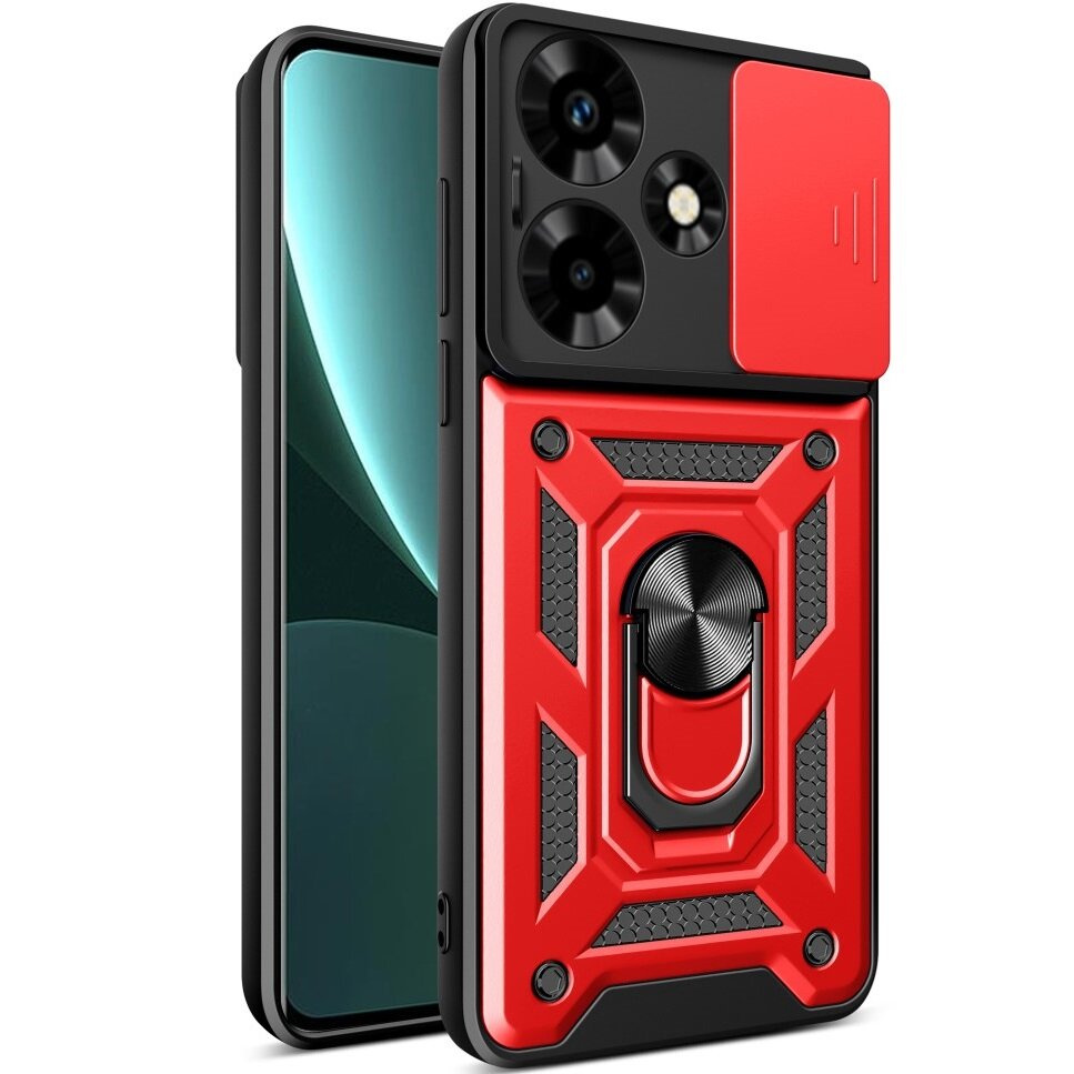 Gepanzerte Schutzhülle Für Infinix Hot 30, Camshield Slide, Rot