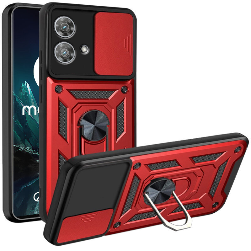 Gepanzerte Schutzhülle Für Motorola Edge 40 Neo, Camshield Slide, Rot