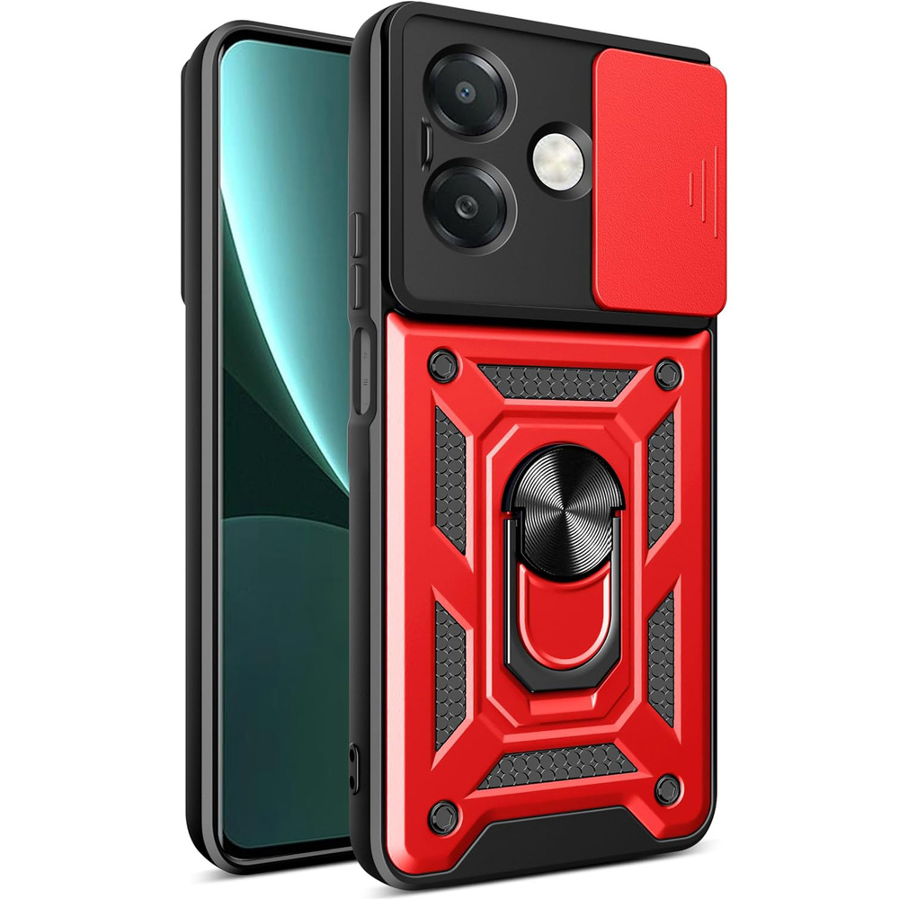 Gepanzerte Schutzhülle Für Oppo A40 / Oppo A40m, Camshield Slide, Rot