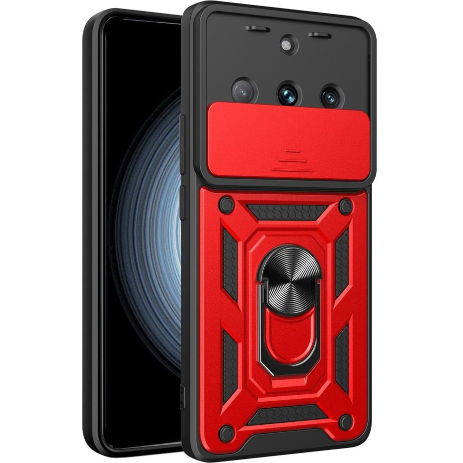 Gepanzerte Schutzhülle Für Realme 11 Pro 5g / 11 Pro+ 5g, Camshield Slide, Rot