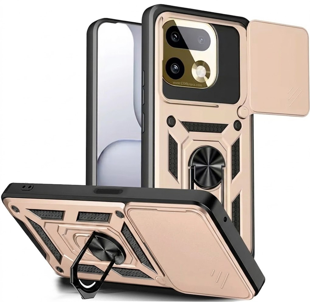 Realme 16 Pro Plus Schutzhülle, Camshield-schieber, Gold