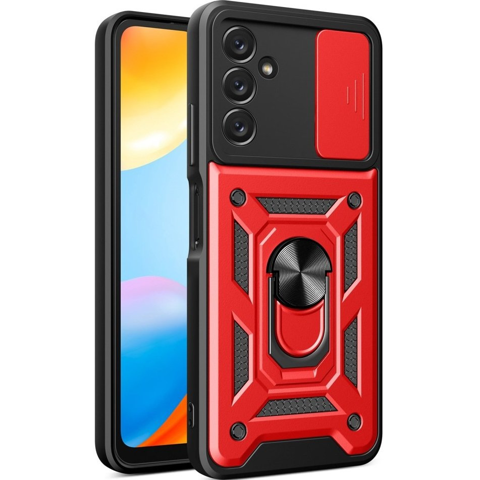 Schutzhülle Mit Schutzfunktion Für Samsung Galaxy A14 4g/5g, Camshield Slide, Rot