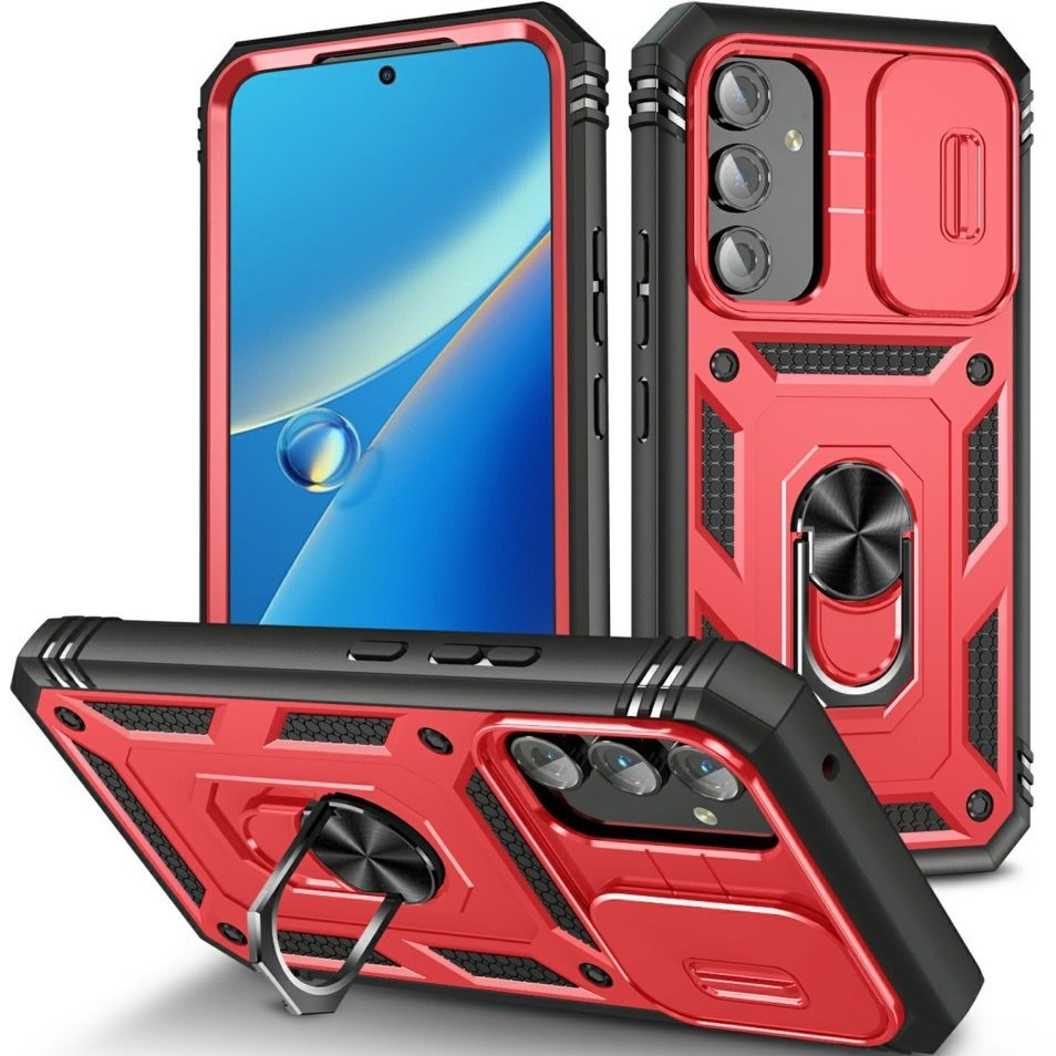 Schutzhülle Mit Camshield Slide Für Samsung Galaxy A54 5g, Rot/schwarz