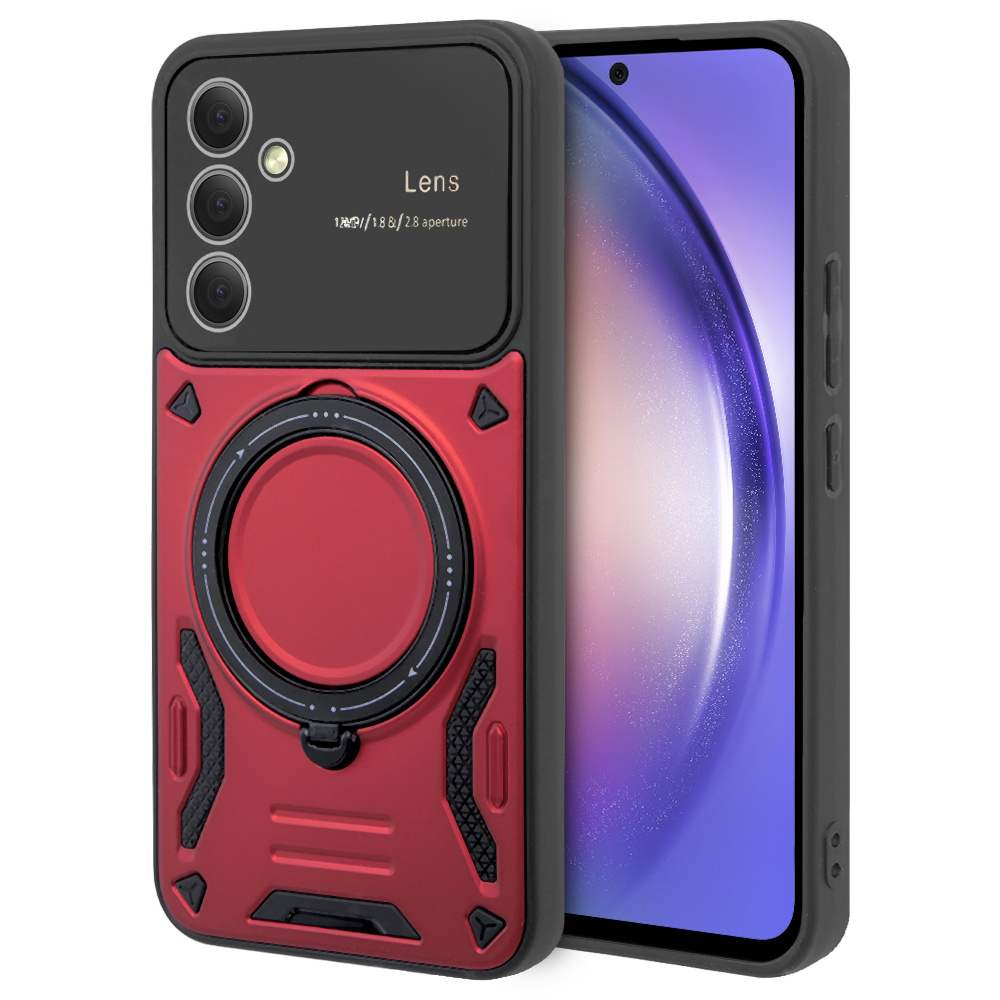 Gepanzerte Schutzhülle Für Samsung Galaxy A54 5g, Camshield Magsafe, Rot