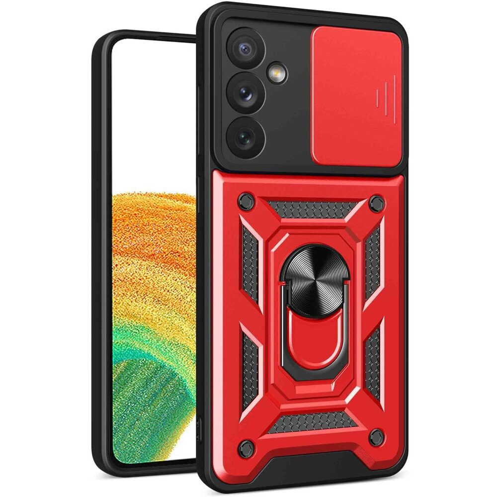 Schutzhülle Mit Schutzfunktion Für Samsung Galaxy M15 5g, Camshield Slide, Rot