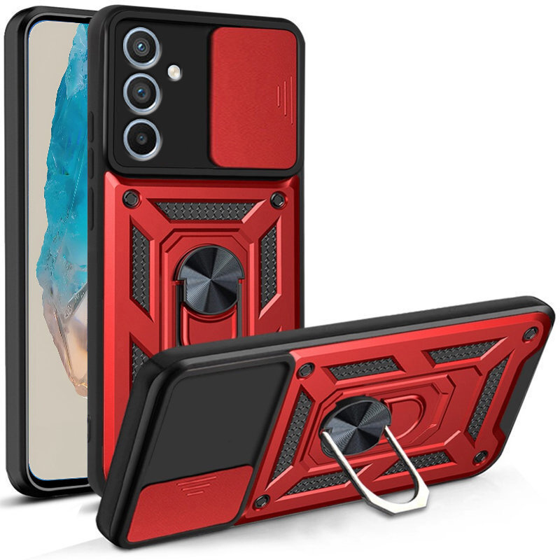 Gepanzerte Schutzhülle Für Samsung Galaxy M35, Camshield Slide, Rot