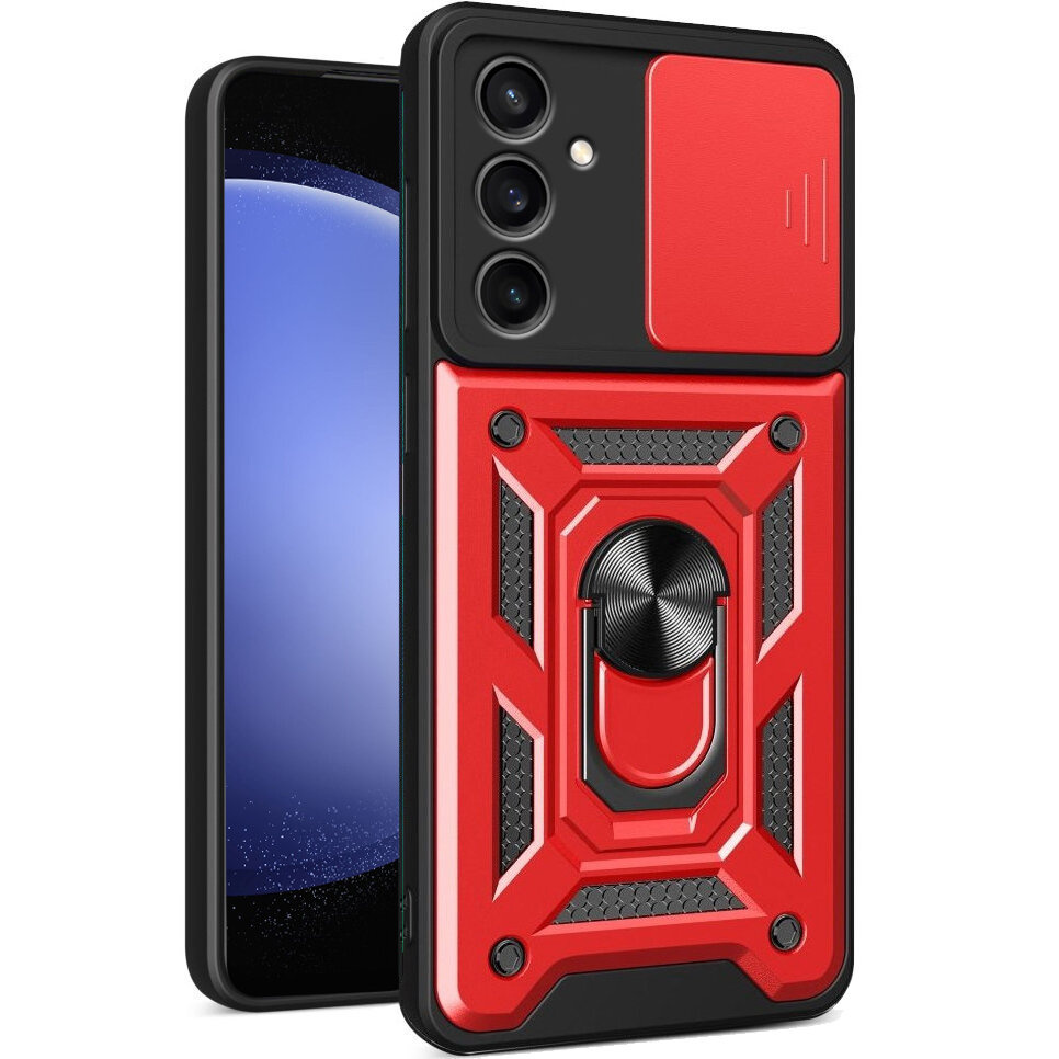 Schutzhülle Mit Schutzfunktion Für Samsung Galaxy S23 Fe, Camshield Slide, Rot