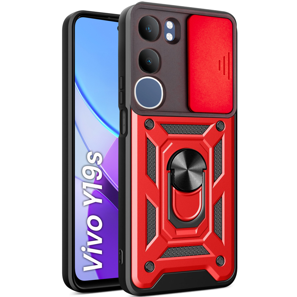 Gepanzerte Schutzhülle Für Vivo Y19s, Camshield Slide, Rot