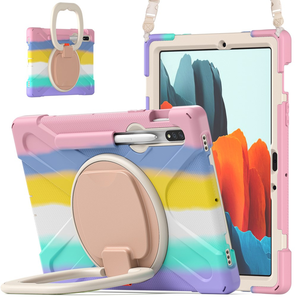 Schutzhülle Für Samsung Galaxy Tab S10 Lite / S10 Fe / S9 Fe / S9 / S8 / S7, Gepanzert, 360° Drehbar, Farbig
