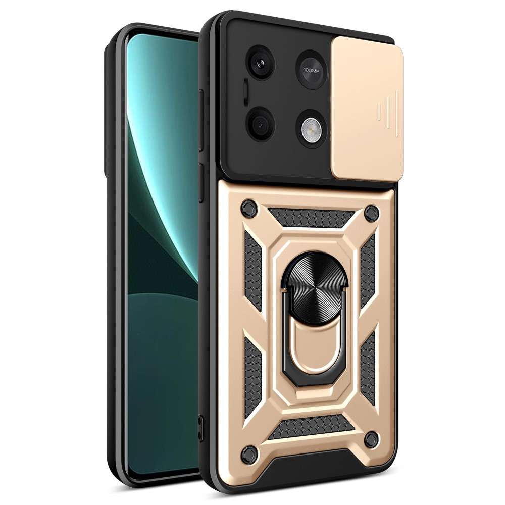 Gepanzerte Schutzhülle Für Xiaomi Redmi Note 13 5g, Camshield Slide, Gold