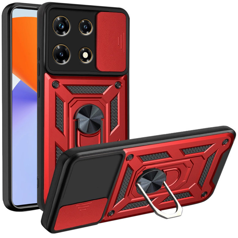 Gepanzerte Schutzhülle Für Infinix Note 30 Pro, Camshield Slide, Rot