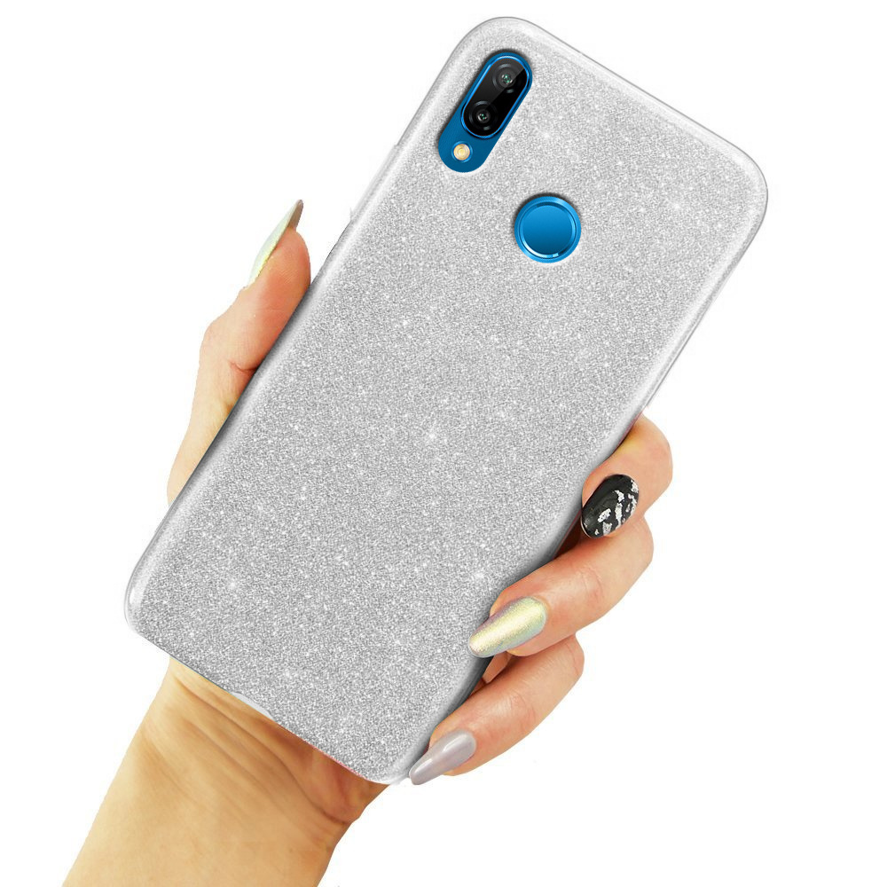 Glitzerhülle Für Huawei P20 Lite, Silber