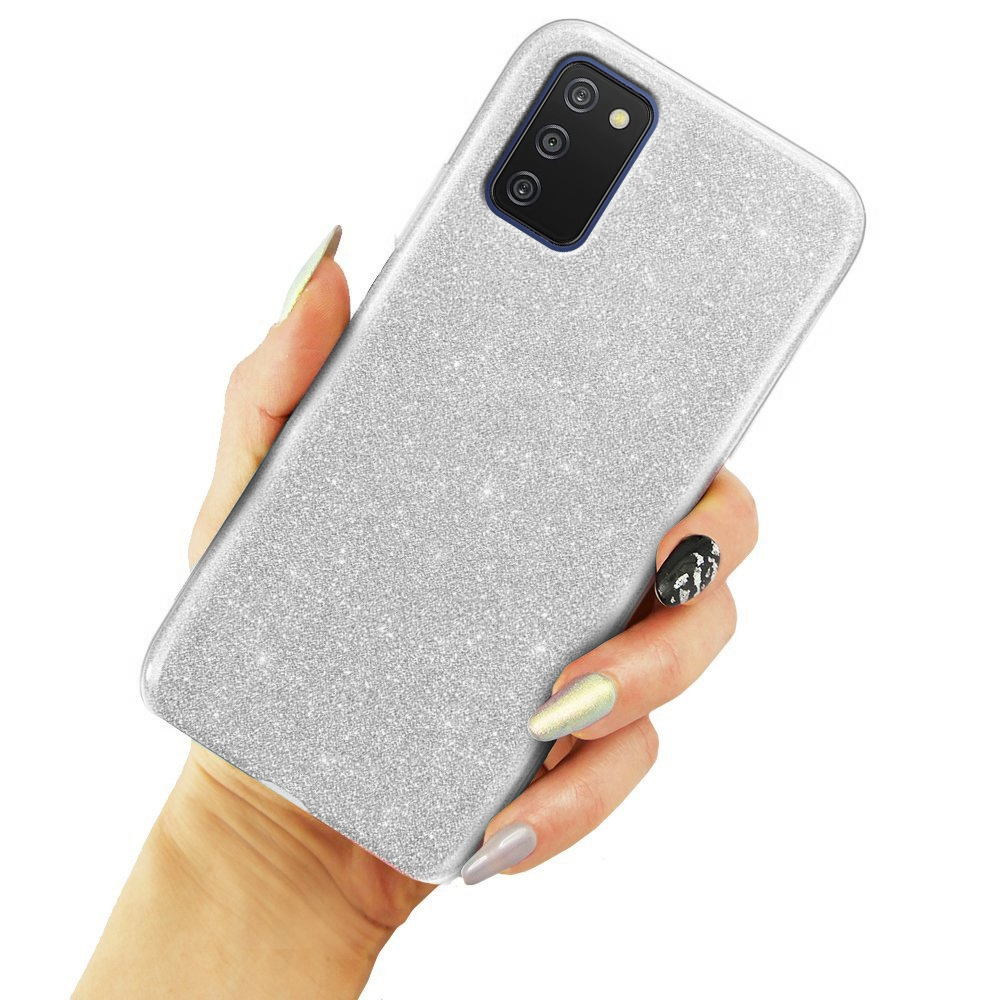 Glitzerhülle Für Samsung Galaxy A03s, Silber