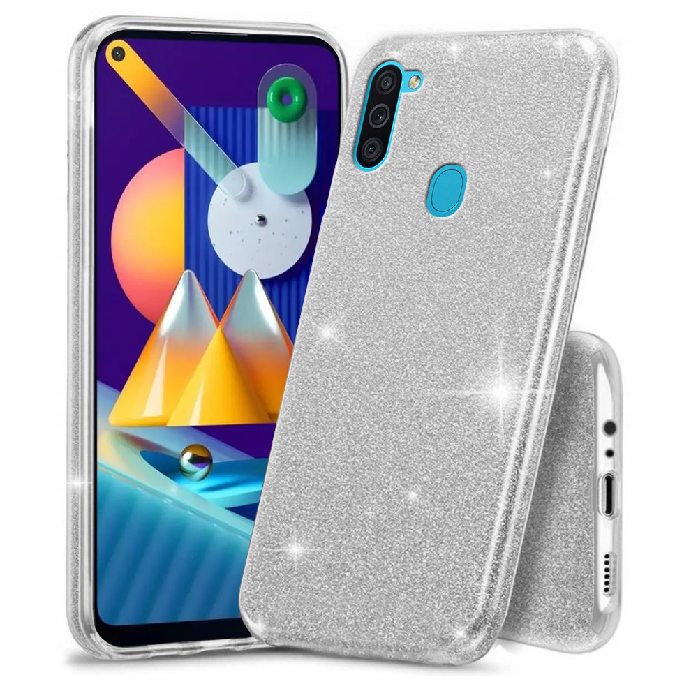 Glitzerhülle Für Samsung Galaxy A11 / M11, Silber