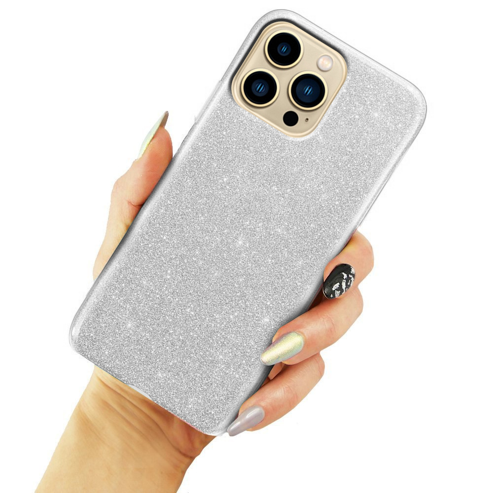 Glitzerhülle Für Iphone 13 Pro, Silber