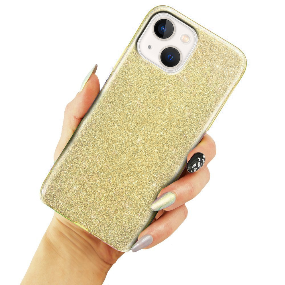 Glitzerhülle Für Iphone 13, Gold