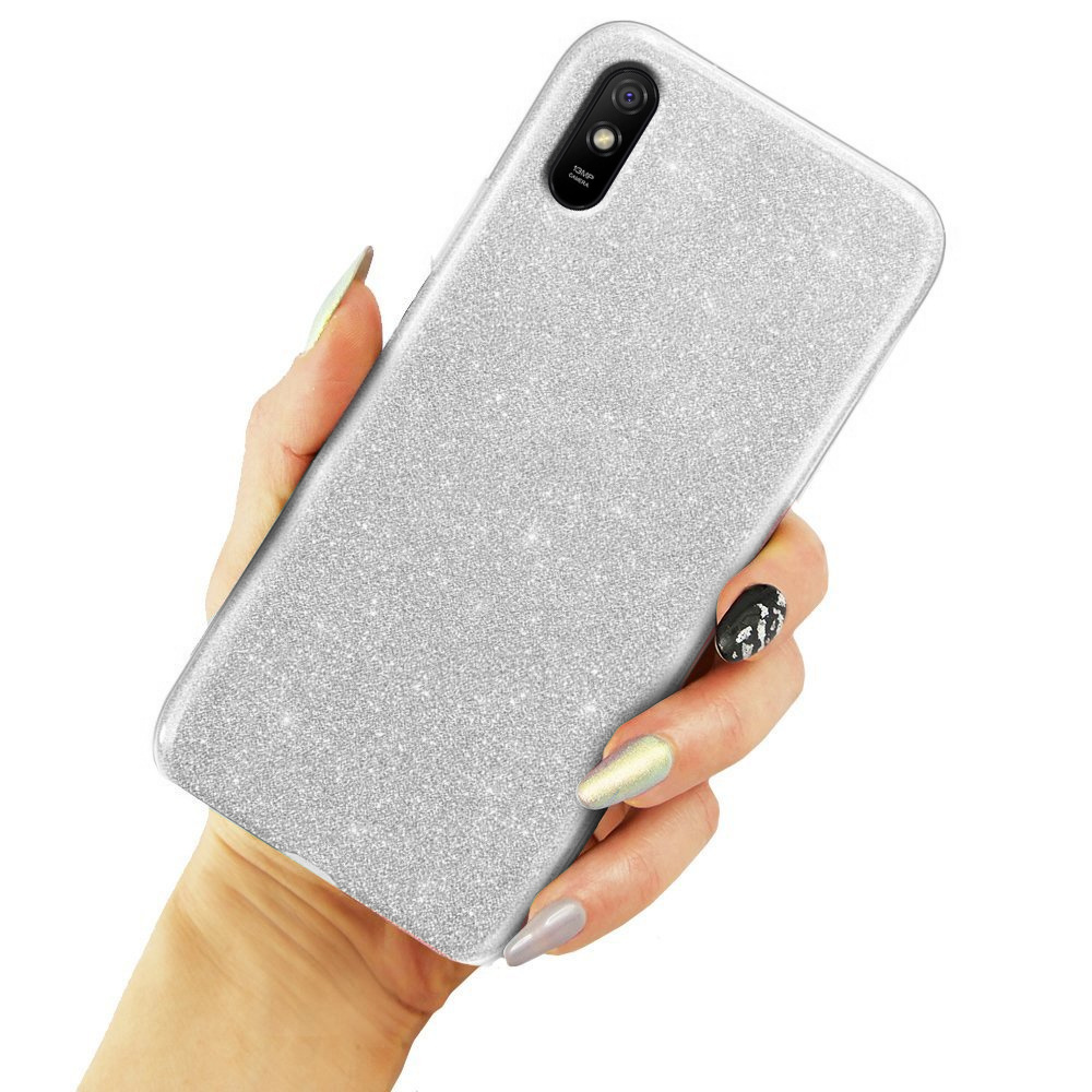 Glitzerhülle Für Xiaomi Redmi 9a, Silber