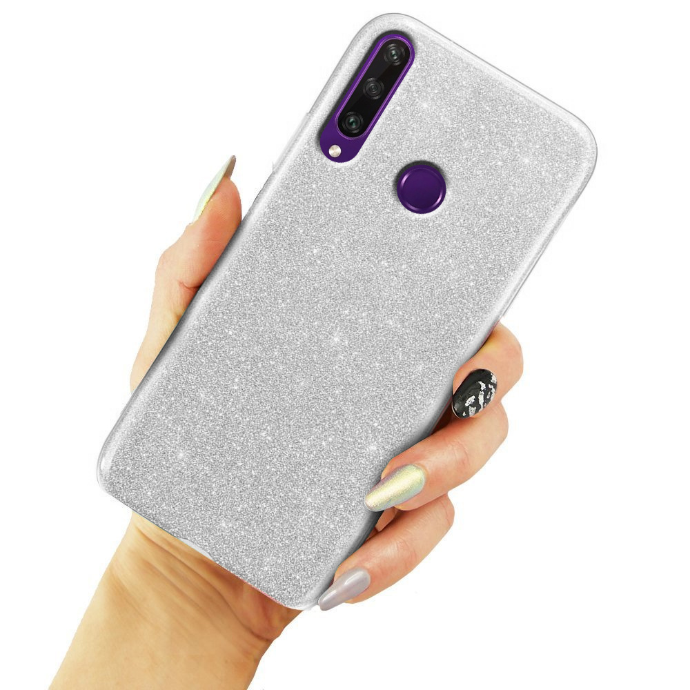 Glitzerhülle Für Huawei Y6p, Silber
